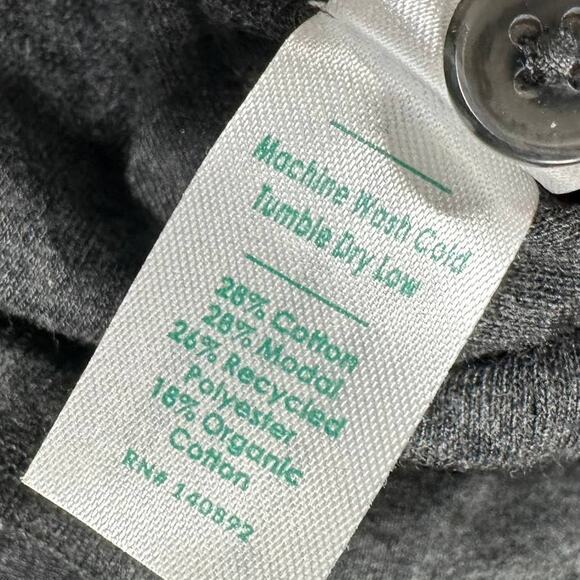 Marine Layer NWT Double Knit Henley in Faded Black Gray White Men's Size XL - Picture 8 of 10